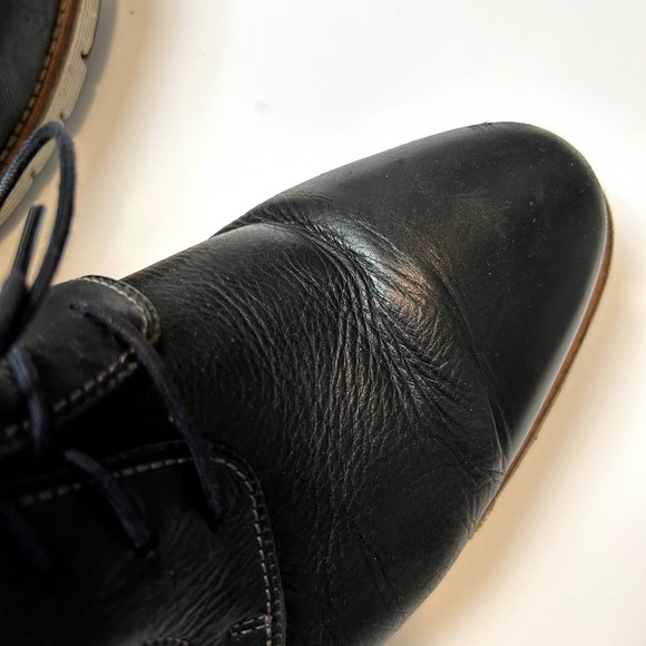 Johnston & Murphy J&M Martell Plain Toe Mens Dress Shoe Size 10M Black Lace-up main image 8